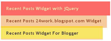 Recent Posts Widget