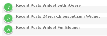 Recent Posts Widget