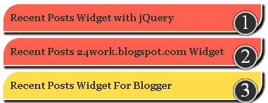 Recent Posts Widget