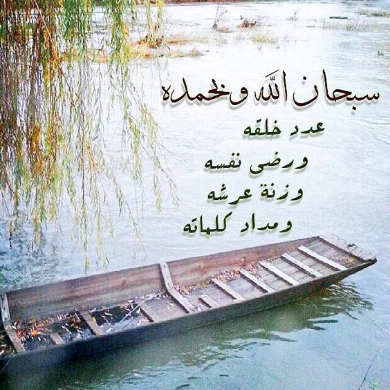 سبحان الله وبحمده عدد خلقه ورضى نفسه وزينة عرشه ومداد كلماته
